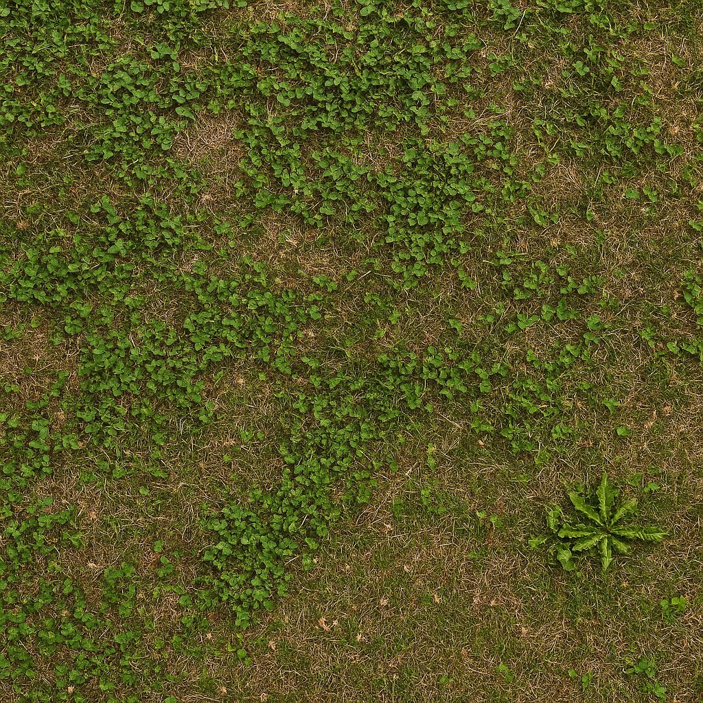 Patchy/weedy lawn